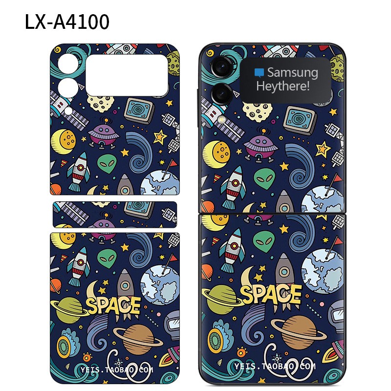 Miếng DáN NhiềU MàU ChốNg TrầY XướC Cho Samsung Galaxy Z Flip 4 3 Back + Bản Lề Galaxy Z Flip4 Flip3