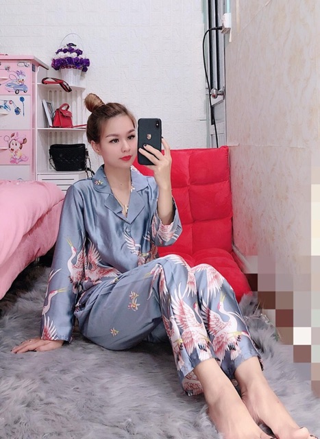 BỘ LỤA SATIN CHIM HẠC 💸 | BigBuy360 - bigbuy360.vn