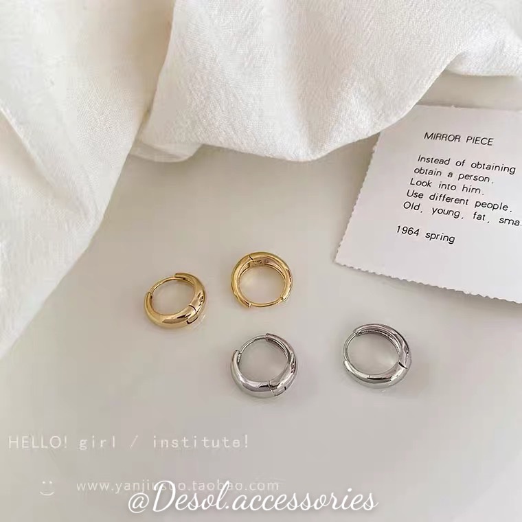 Khuyên tai, bông tai hình tròn phong cách Basic ER108 Desol.accessories