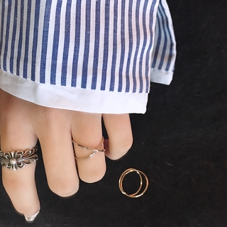Nhẫn đeo tay thiết kế đan chéo đơn giản thời trang 16MM cho nữ
