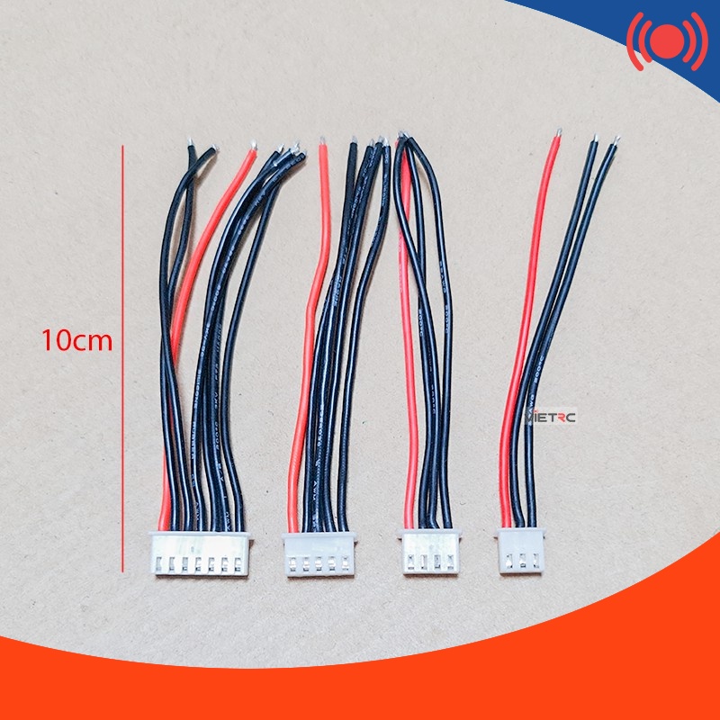 Jack sạc (jack balance) đầu pin 2S/3S/4S/6S dây 22AWG 10cm