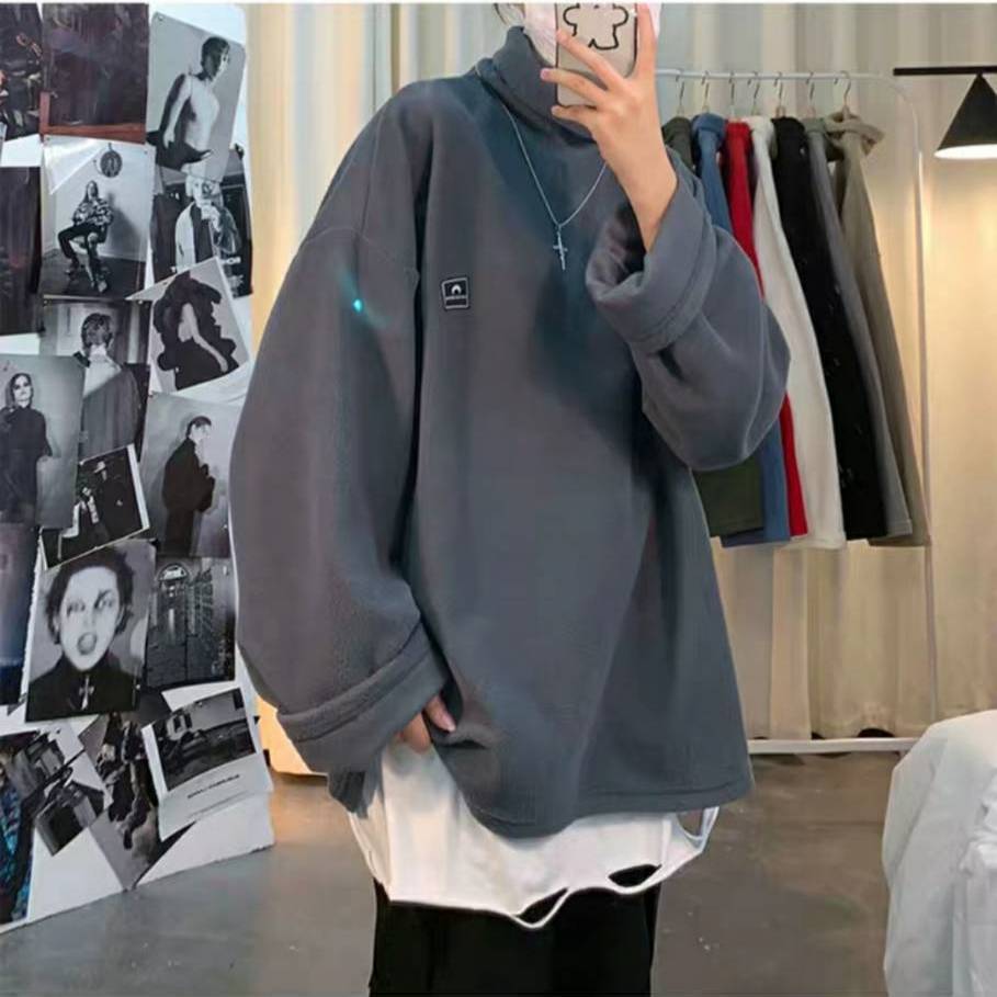 [ Mã 12FASHIONSALE1 giảm 10K đơn 50K ] Áo Sweater cổ lọ chất nhung dày dặn ấm áp cho nam giới size M-2XL | BigBuy360 - bigbuy360.vn