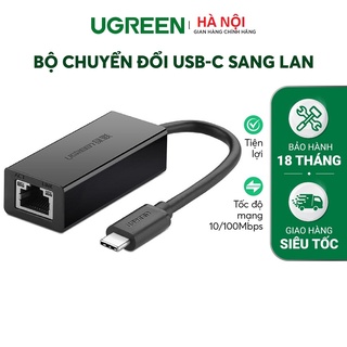 Cáp USB Type C To Lan 10/100 Mbps Ethernet Adapter Ugreen UG-30287CHÍNH HÃNG BẢO HÀNH 18 THÁNG