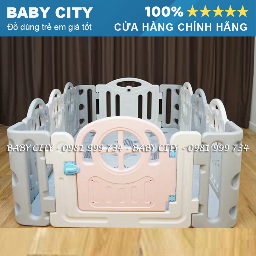 Quây cũi nhựa cho bé Hàn Quốc Newber Kitty bo góc  1m3x2m - Quây nhựa cao cấp