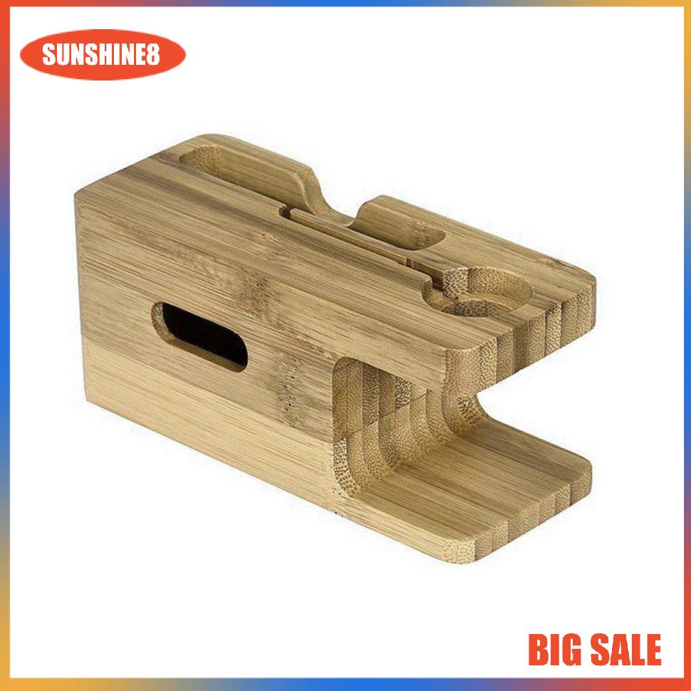 Giá Đỡ Kiêm SạC BằNg Gỗ 2 Trong 1 TiệN DụNg Cho iP