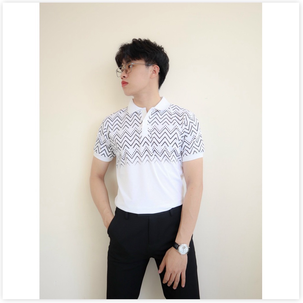 Áo thun cổ trụ ngắn tay phong cách lịch lãm KHANH AN