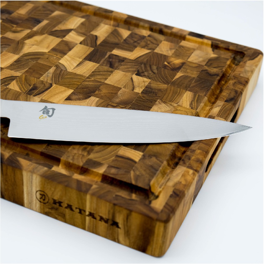 Thớt gỗ Teak KATANA hình chữ nhật KT05 280x400x38mm