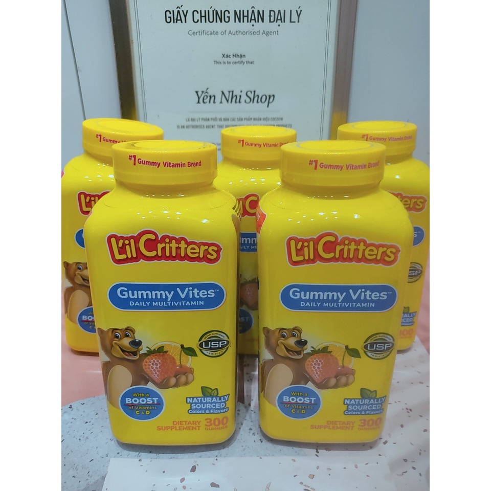 Kẹo Dẻo Bổ Sung Vitamin Gấu Lil'Critter Gummy Vites Multivitamin Complete Cho Trẻ Từ 2 Tuổi 300 Viên