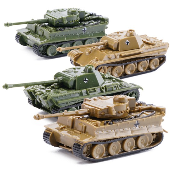 Mô hình quân sự Xe tăng Panther - Tiger I  quân đội Đức trong thế chiến 2, Mô hình xe tank nhựa lắp ráp 4D tỷ lệ 1: 144