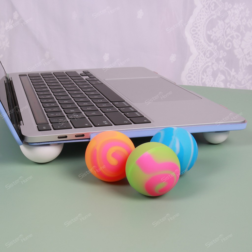 Quả bóng silicon tản nhiệt tích hợp làm chân đỡ máy tính Notebook chống trượt có thể mang đi tiện dụng | BigBuy360 - bigbuy360.vn
