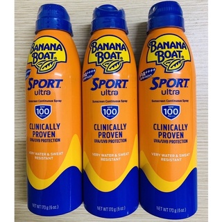 Bình xịt chống nắng Banana Boat Sport thể thao SPF100 170g - Hàng chính hãng DKSH Việt Nam