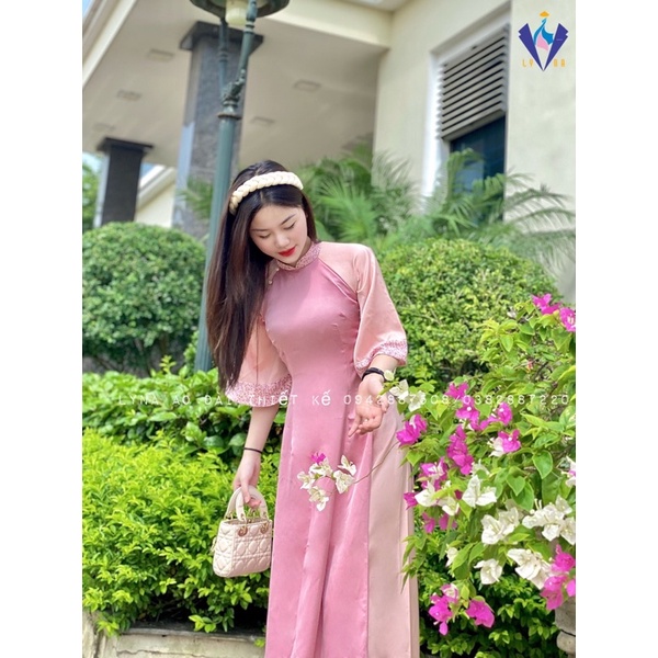 Áo dài cách Tân Hồng Ngọc, bộ sưu tập Bách Hoa Xuân, áo dài lụa mềm, đẹp, pha nét truyền thống và cách Tân hiện đại