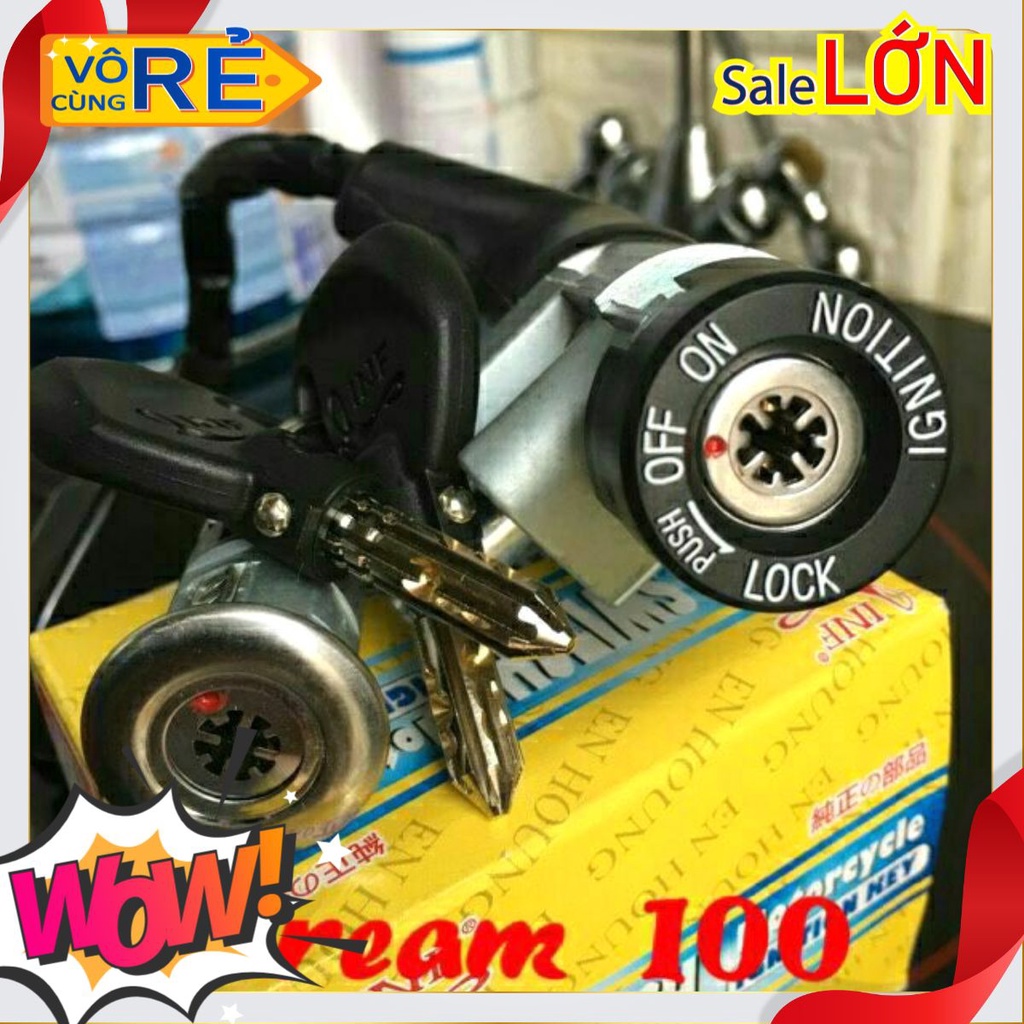 Ổ khóa 8 cạnh Dream 50 100cc (phụ tùng cho Honda Dream các đời, có khóa yên xe máy INF