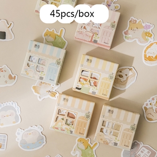 45 Miếng dán trang trí tùy chọn họa tiết sáng tạo để trong hộp thiết kế kiểu cửa tiệm