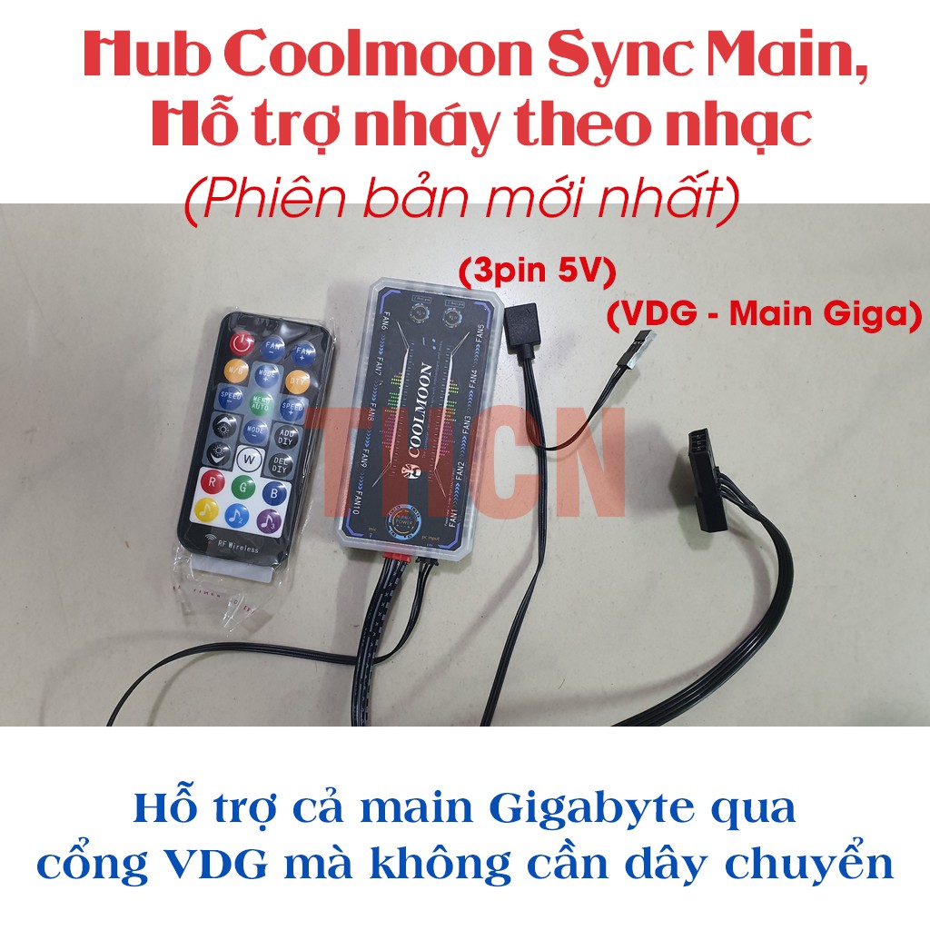 Bộ Hub Coolmoon Sync Main, Đồng Bộ Mainboard Phiên Bản Mới Nhất - Thay Đổi Hiệu Ứng Theo Nhạc | WebRaoVat - webraovat.net.vn