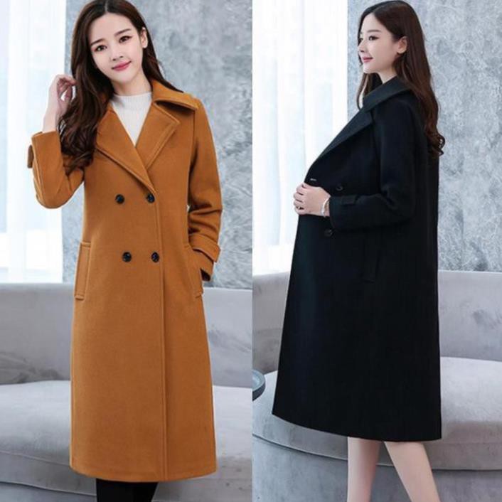 Áo Khoác Dạ Dài 4 Nút Kèm Đai , Áo Dạ Dáng Dài Túi Xéo 2 Lớp Dày Dặn Hàng Quảng Châu Cao Cấp. | BigBuy360 - bigbuy360.vn