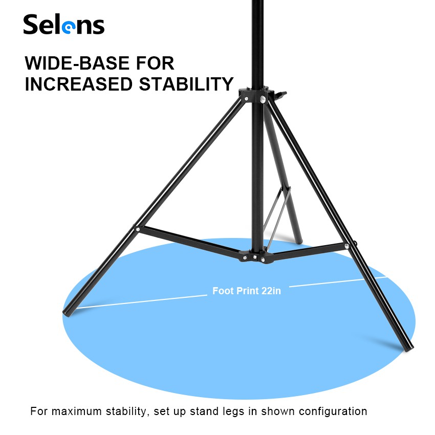 Giá đỡ phông nền chụp ảnh SELENS kiểu chữ T bằng kim loại tiện lợi