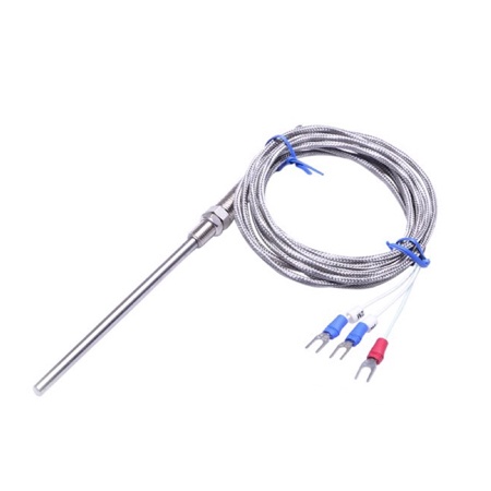 Đầu dò cảm biến nhiệt độ PT100 dạng dây dài 5m ren 13 đầu dò 100mm phi 6 TW-N-PT-0.1-5M