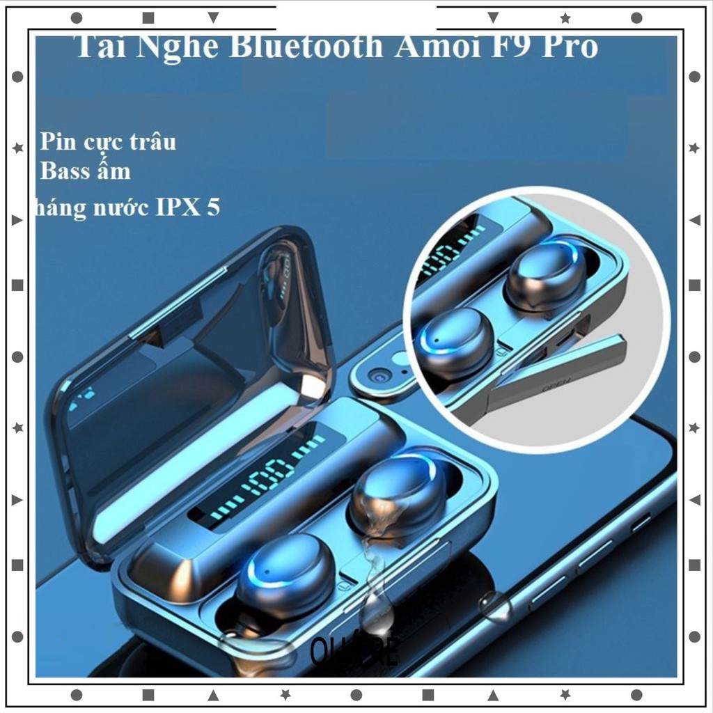 Tai Nghe Bluetooth Không Dây Nhét Tai 5.0 Amoi F9 Pro Nút Cảm Ứng Kiêm Sạc Pin Dự Phòng WarasaShop