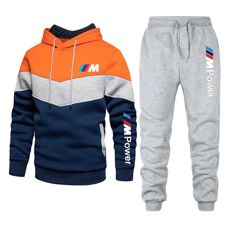 BMW Set Đồ Thể Thao Áo Hoodie Kèm Quần Dài Thoáng Khí Thời Trang Cho Nam