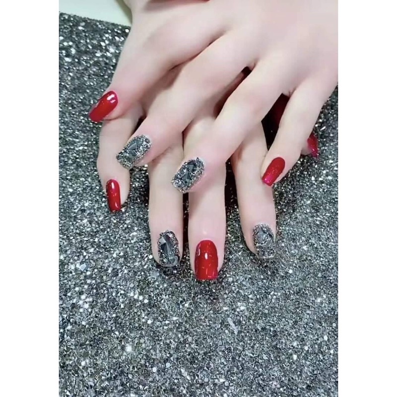 Thảm đá chụp ảnh nail lấp lánh