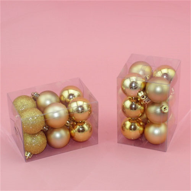 Châu Trang Trí Cây Thông Noel- Bóng Trang Trí Noel Set 6 Quả- Hộp