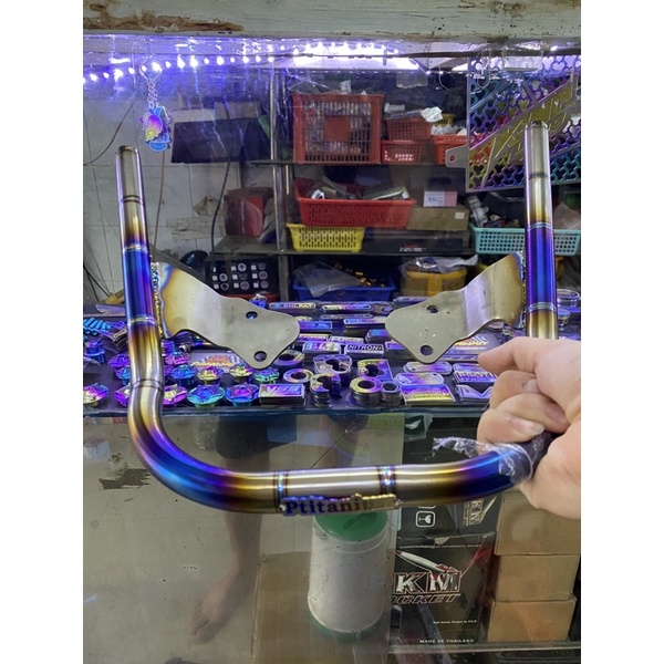 (P.titanium ) Cảng tay dắt sau sirus wave a , wave lớn , future , jupiter , dream chất liệu 100% Titan Xịn