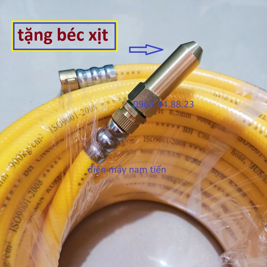 Dây rửa xe áp lực cao 8.5mm l dây rửa xe mô tơ kéo - day rua xe