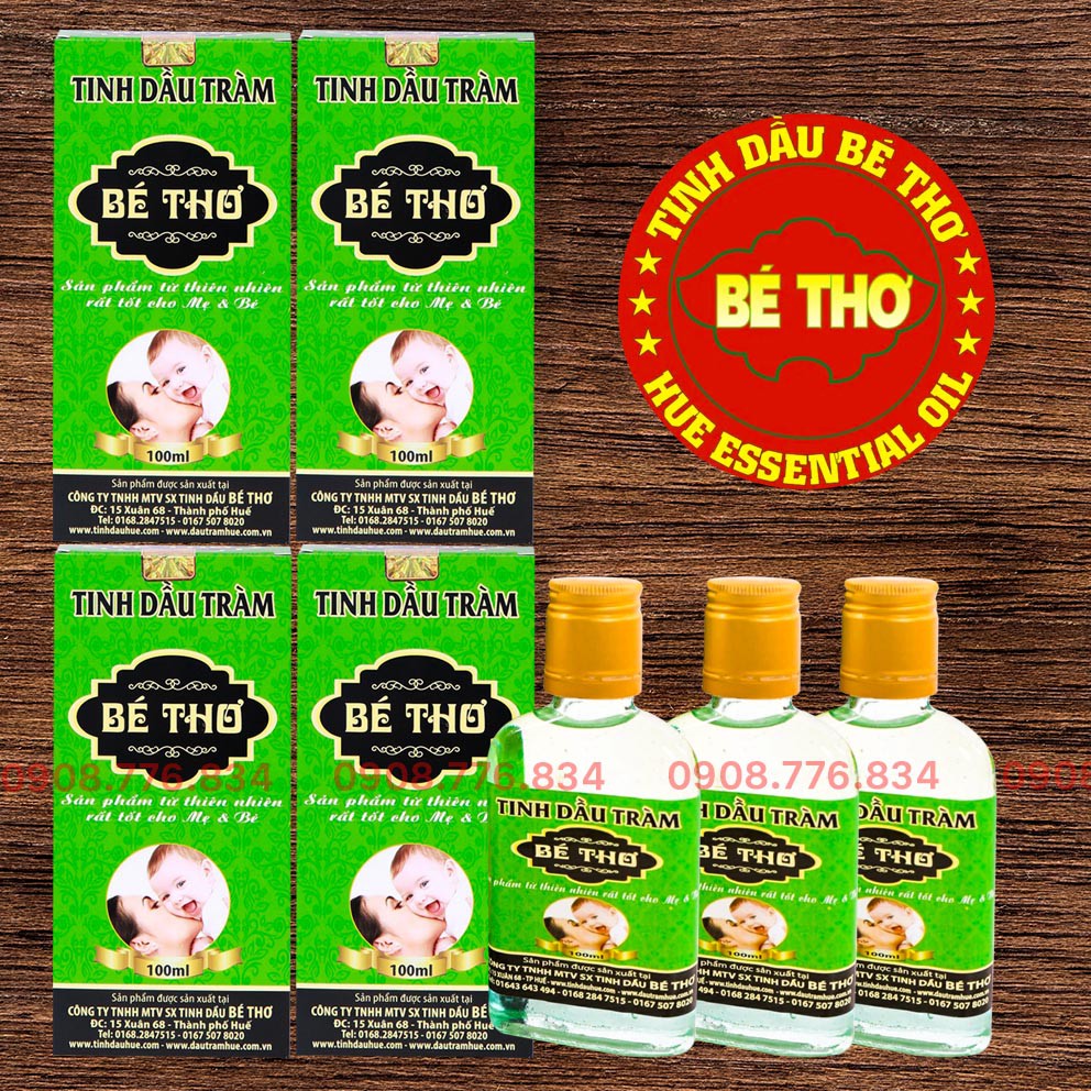 TINH DẦU TRÀM BÉ THƠ HUẾ - NGUYÊN CHẤT – 50 ml (Chính hãng có tem và chứng nhận)