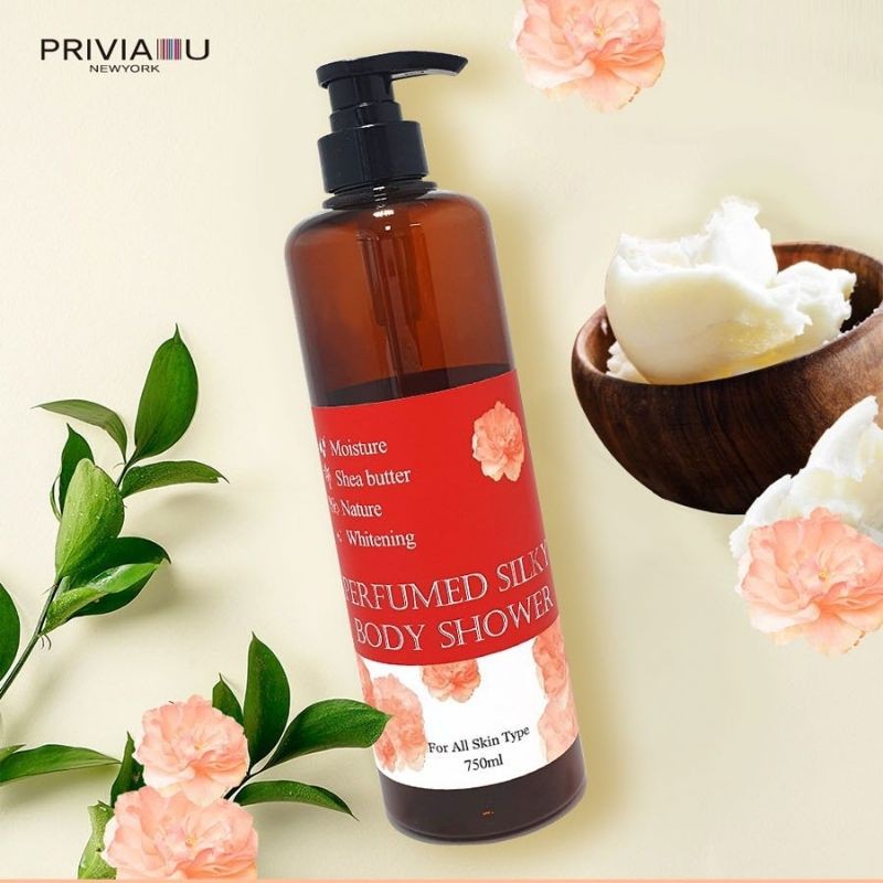 Sữa Tắm Trắng Da  Hương Nước Hoa Ngọt Ngào  ( 300 - 750 ML ) PRIVIA PERFUMED SILKY BODY SHOWER CREAMY ..