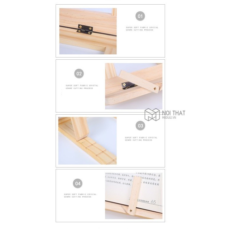 Giá đỡ kẹp sách chống cận thị cho bé chất liệu gỗ thông tự nhiên an toàn sức khỏe
