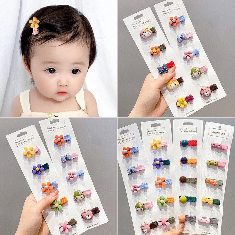 Bộ Kẹp Tóc Không Đau Kiểu Dáng Dễ Thương Xinh Xắn Dành Cho Bé
