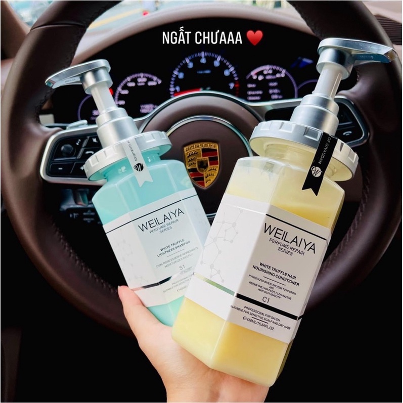 Dầu Gội Xã Phục Hồi Đa Tầng Nấm Truffle Trắng Weilaiya, Phục Hồi Tóc,Lưu Hương Lâu 900ml tặng Dài Mi Gemsho