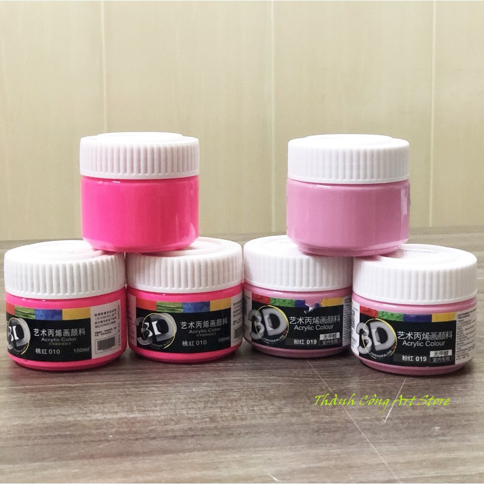 [TC Art Store] Màu Acrylic 3D hũ 100ml (Bảng 1)