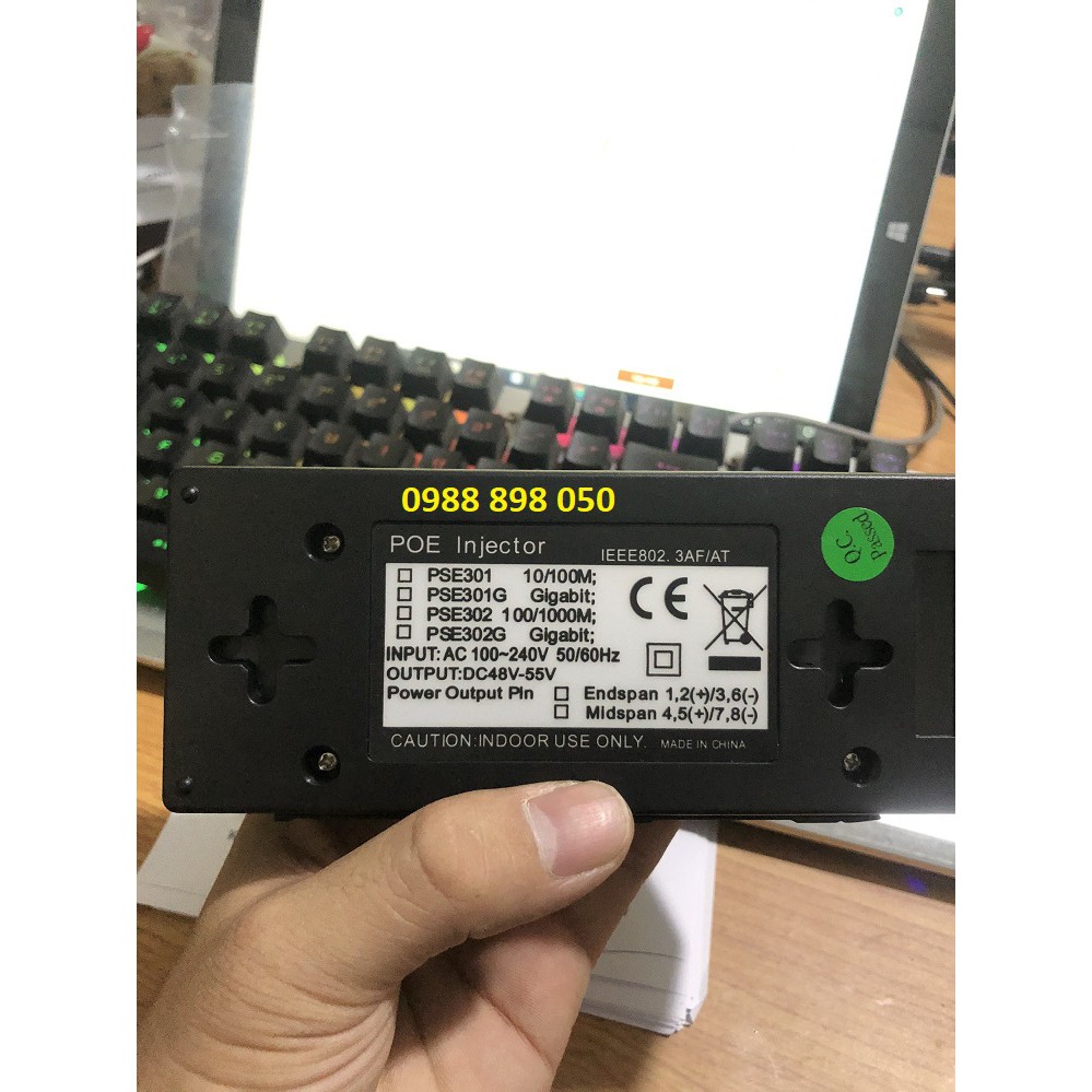 BỘ NGUỒN POE 48-55V/30W CHUẨN 802.3AF/AT