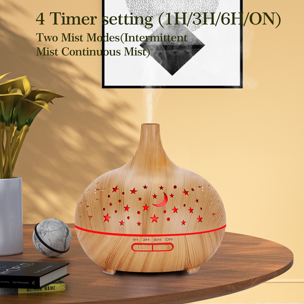 Máy Xông Tinh Dầu khuếch Tán Tinh Dầu Trăng Sao 550ML