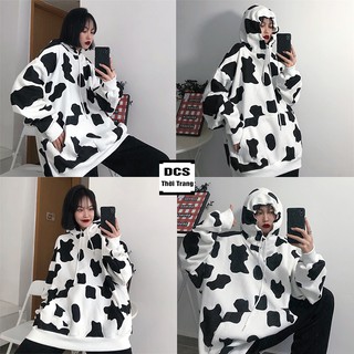 Áo Hoodie Bò Sữa Chất Nỉ Ngoại Có Mũ
