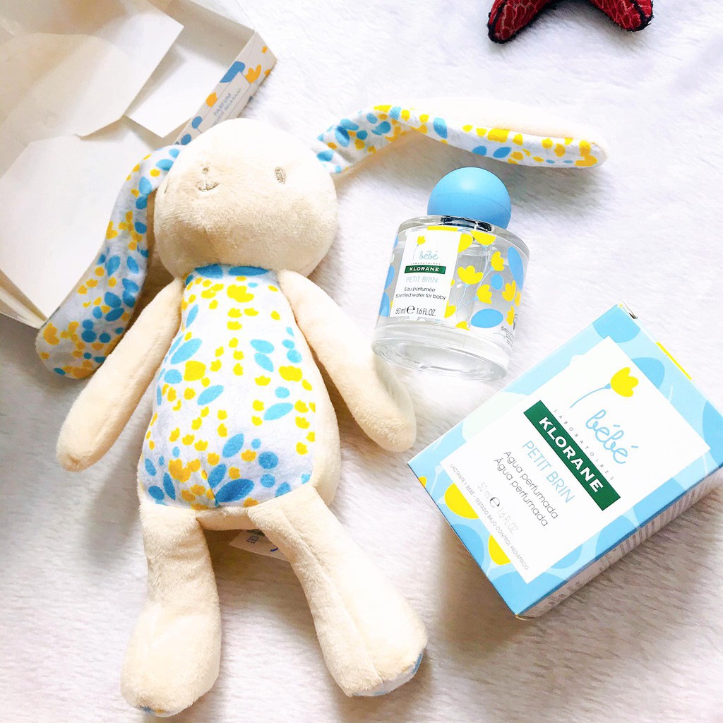 SET Nước Hoa Gấu Klorane - Nước Hoa Trẻ Em Tặng Kèm Thỏ Bông Bebe Pháp 50ML - hangxachtaybaoanshop