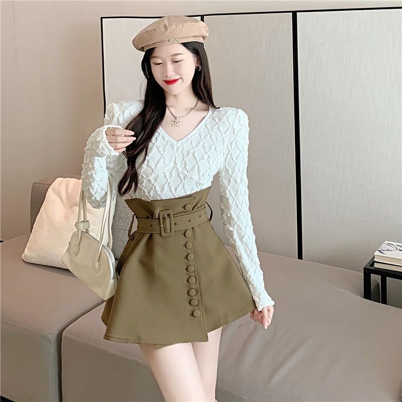 Chân váy COZOKC lưng cao dáng ôm xinh xắn cá tính cho nữ