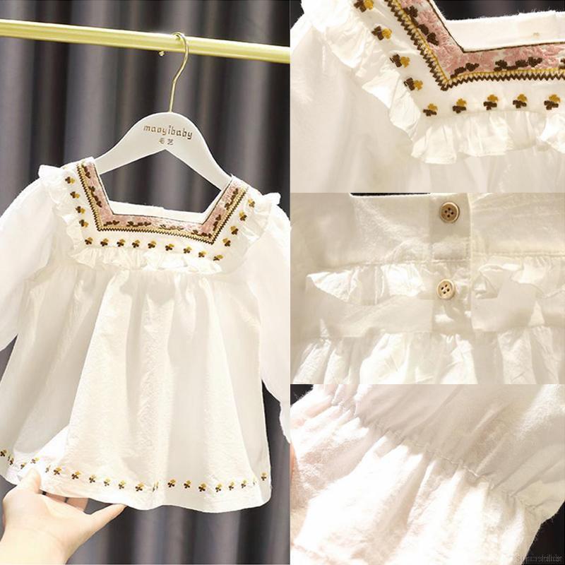 Áo kiểu búp bê họa tiết dễ thương thời trang cho bé gái từ 1-5 tuổi