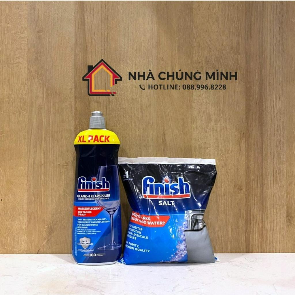 Muối rửa chén bát Finish giúp làm mềm nước nước cứng 1kg,1.2kg,1.5kg dành cho máy rửa bát