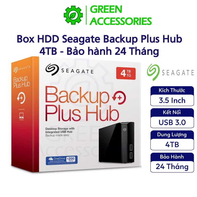 Ổ Cứng Di Động Seagate 4TB Backup Plus 3.5inch USB 3.0 Desktop - Box HDD 4TB Lưu Trữ Dữ Liệu Bh 24 Tháng