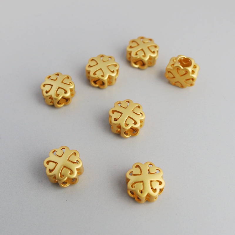 Vòng Tay Mạ Vàng 18k Thiết Kế Đục Lỗ Phong Cách Trung Hoa