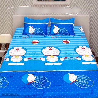 BỘ DRAP COTTON POLY DOREMON KẺ