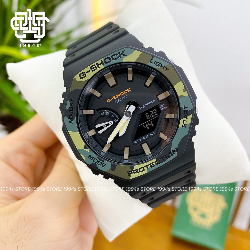 Đồng hồ nam Casio G-Shock GA-2100SU-1A chống va đập, chống nước 200m, hàng chính hãng