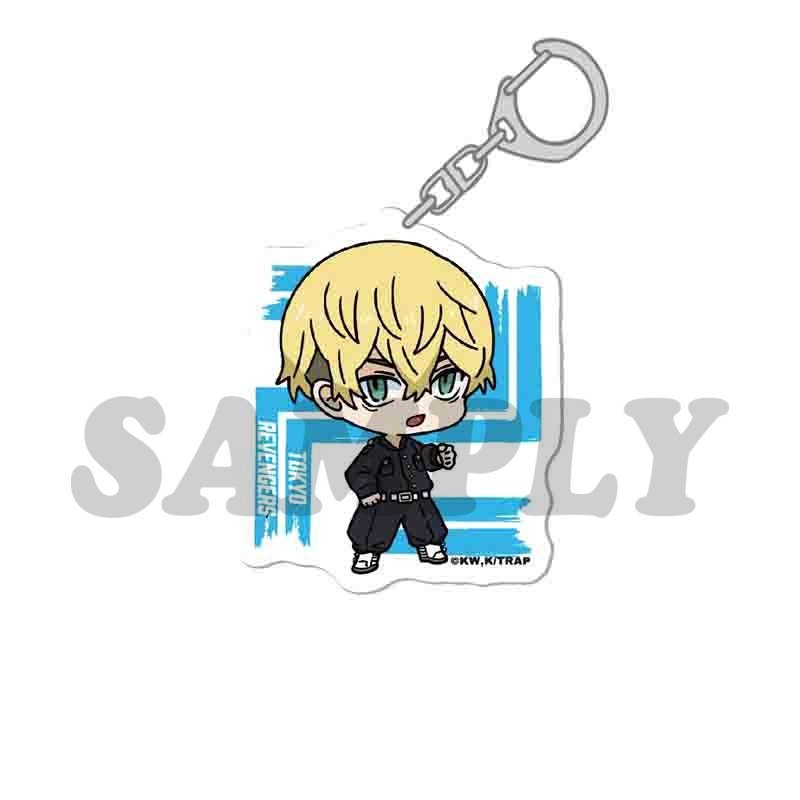 ( Mica trong acrylic ) Móc khóa TOKYO REVENGERS Kịch Trường Của Takemichi ver TOKYO MANJI VUÔNG anime chibi