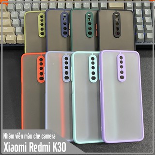 Ốp lưng cho Xiaomi Redmi K30 - Redmi K30 5G trong nhám viền màu che camera
