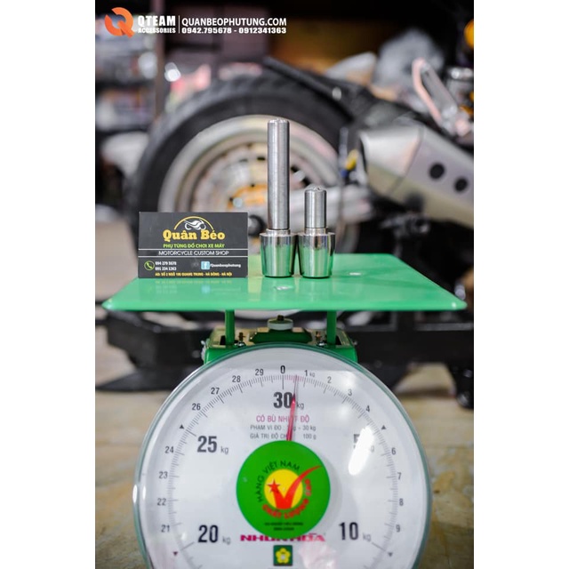 Gù Tay lái inox 304 chống rung kèm lõi. Lắp đặt cho các dòng xe máy.