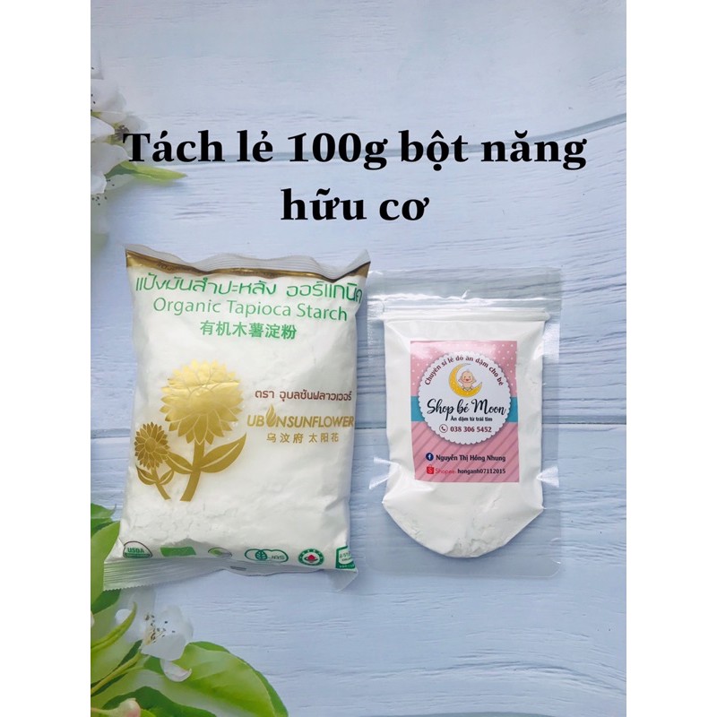 Các loại bột HỮU CƠ (ĂN DẶM) Bắp, năng, nếp,  mỳ, quế,  sắn dây,hoa đậu biếc, vụn dừa.