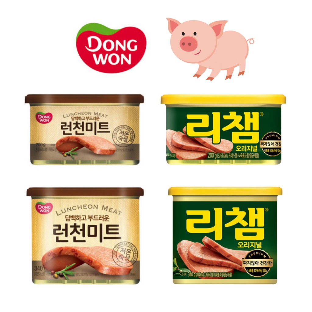 Thịt hộp Luncheon Meat &amp; Richam Dongwon nội địa Hàn Quốc  200g, 340g